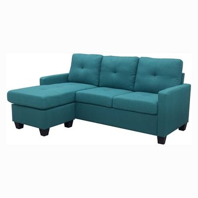 Cuddler 3-Seater Reversible Fabric Corner Sofa - Green - With 2-Year Warranty